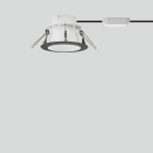 Bega - Plafonnier encastré, pour l'intérieur, Noir satiné · 3000 K