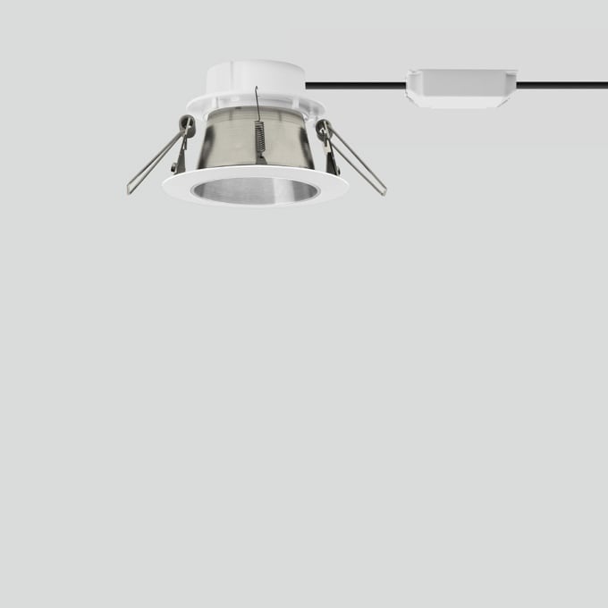 Bega - Plafonnier encastré, pour l'intérieur, Blanc satiné · 3000 K