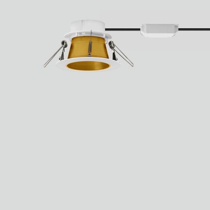 Bega - Plafonnier encastré, pour l'intérieur, Blanc satiné · 3000 K