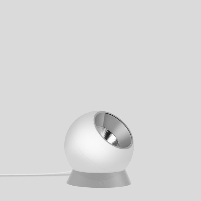 Bega - Lampe de table, pour l'intérieur, Blanc satiné · 3000 K