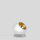 Bega - Lampe de table, pour l'intérieur, Blanc satiné/laiton · 3000 K