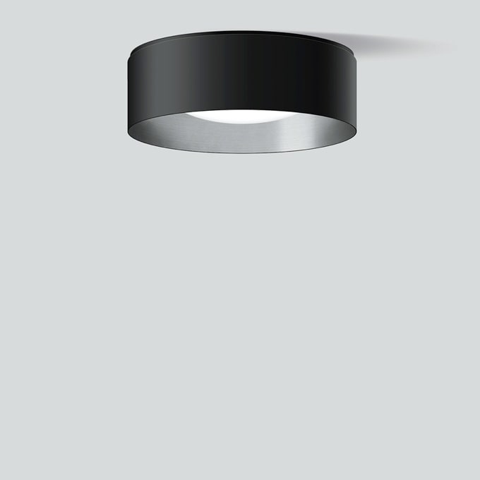 Bega - Plafonnier, pour l'intérieur, Noir satiné · 3000 K, en plus gratuit 1 x BEGA