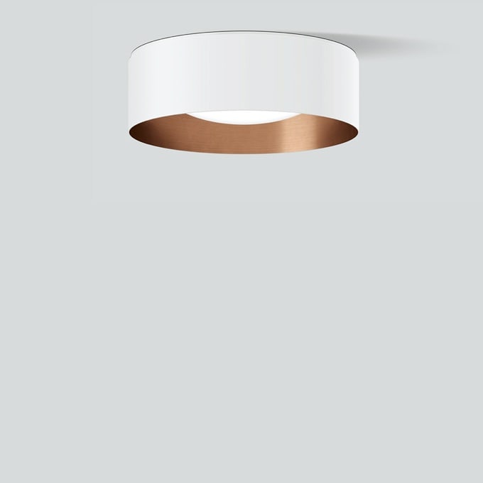 Bega - Plafonnier, pour l'intérieur, Blanc satiné · 3000 K, en plus gratuit 1 x BEGA