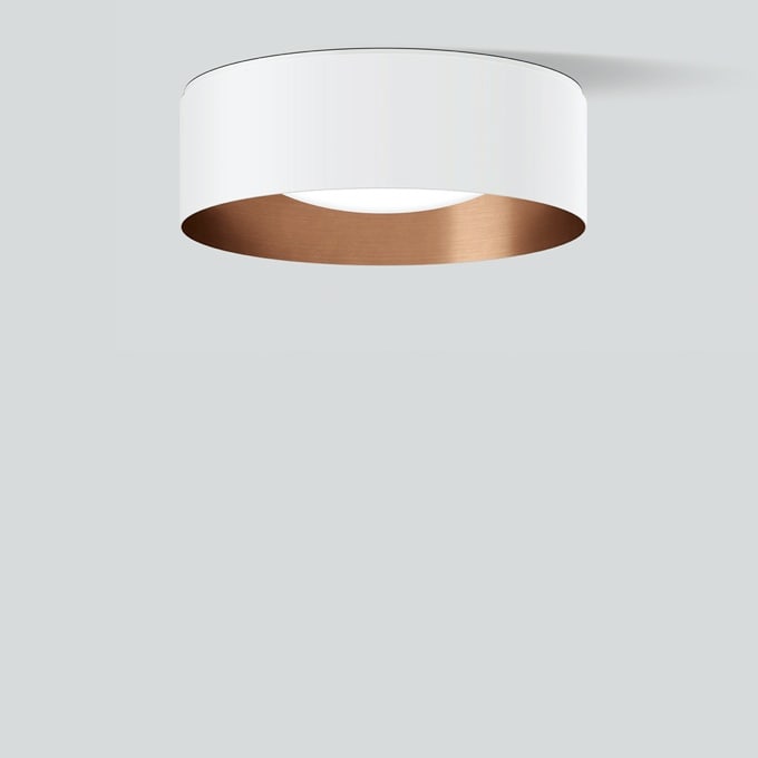 Bega - Plafonnier, pour l'intérieur, Blanc satiné · 3000 K, en plus gratuit 2 x BEGA