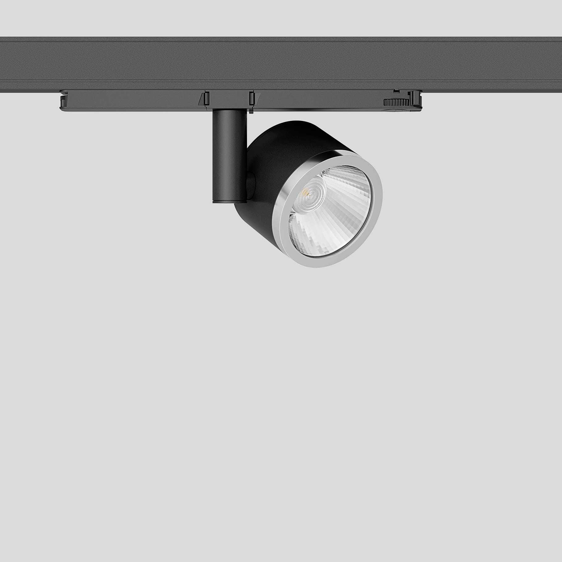 Bega - Projecteur sur rail conducteur, pour l'intérieur, Noir satiné · 4000 K