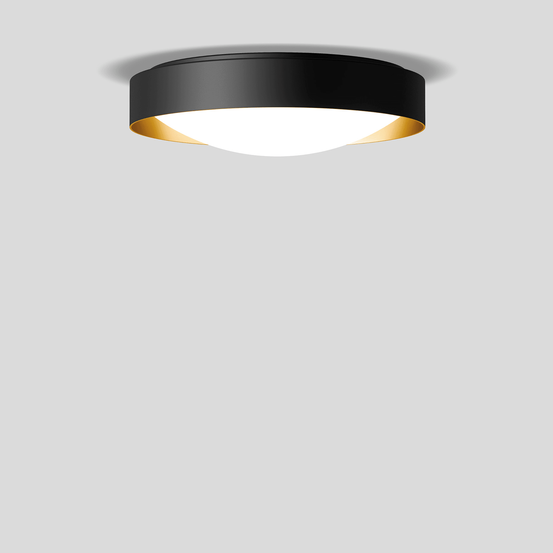 Bega - Plafonnier, pour l'intérieur, Noir satiné · 3000 K