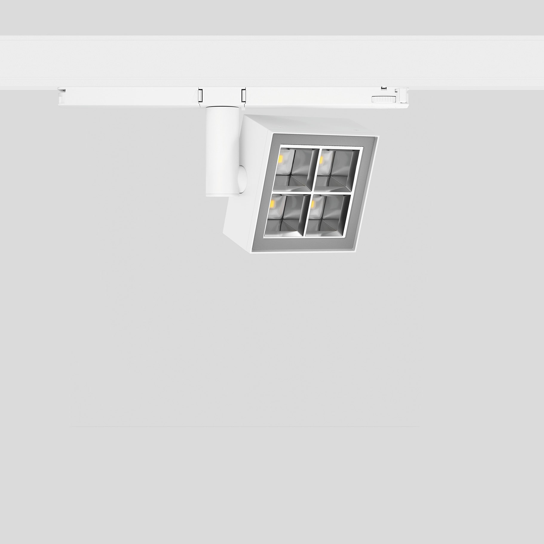 Bega - Projecteur sur rail conducteur, pour l?intérieur, Blanc satiné · 4000 K