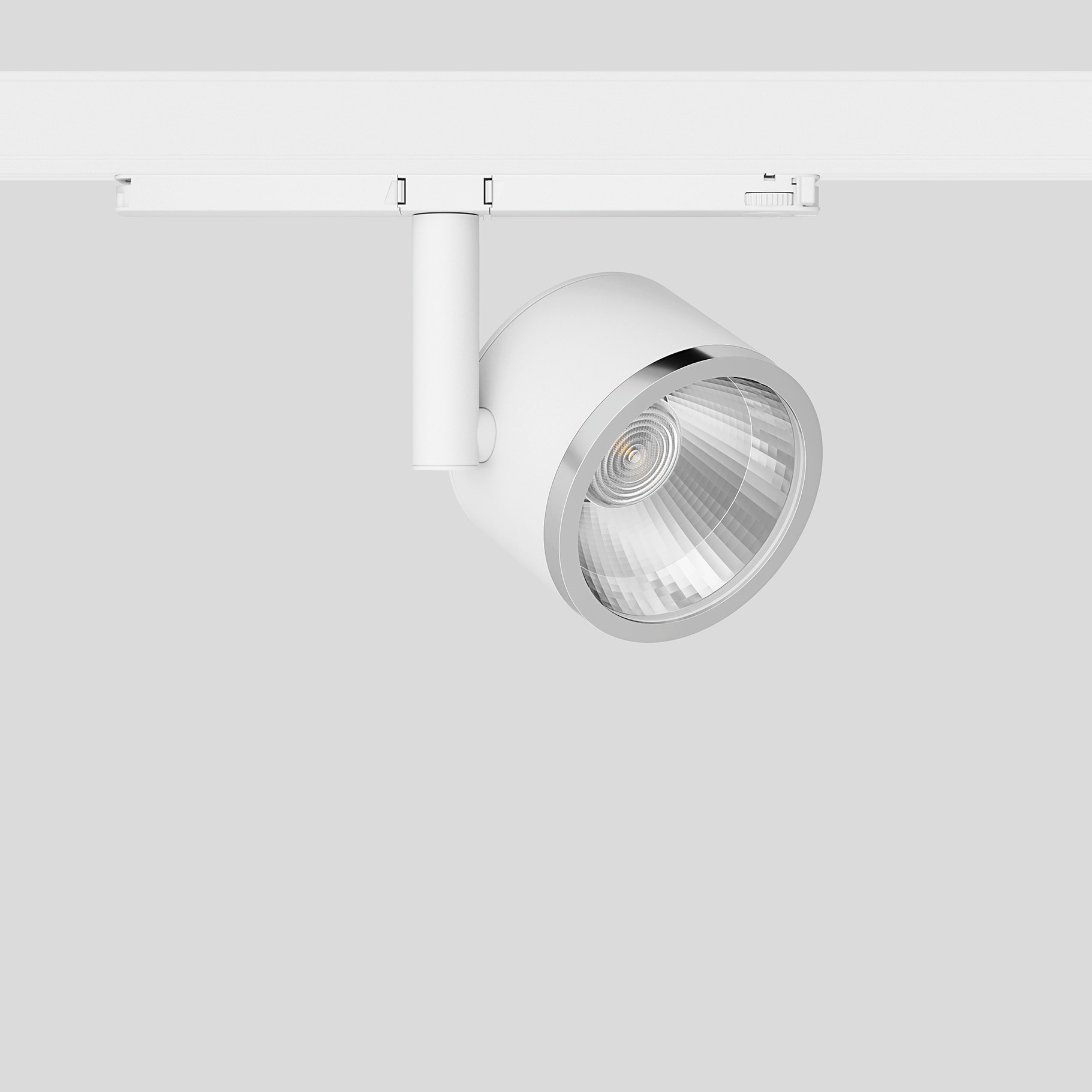 Bega - Projecteur sur rail conducteur, pour l'intérieur, Blanc satiné · 4000 K
