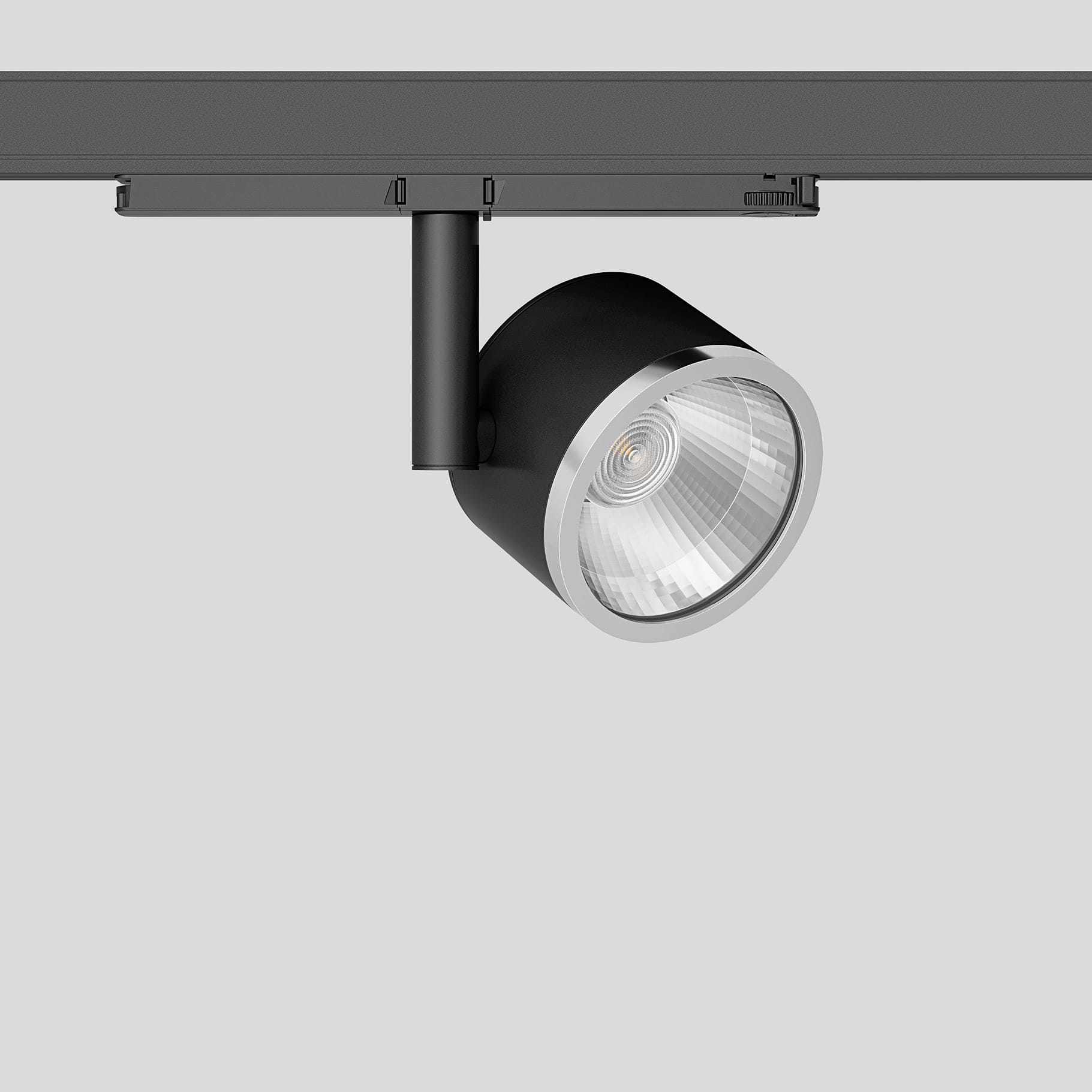 Bega - Projecteur sur rail conducteur, pour l'intérieur, Noir satiné · 3000 K