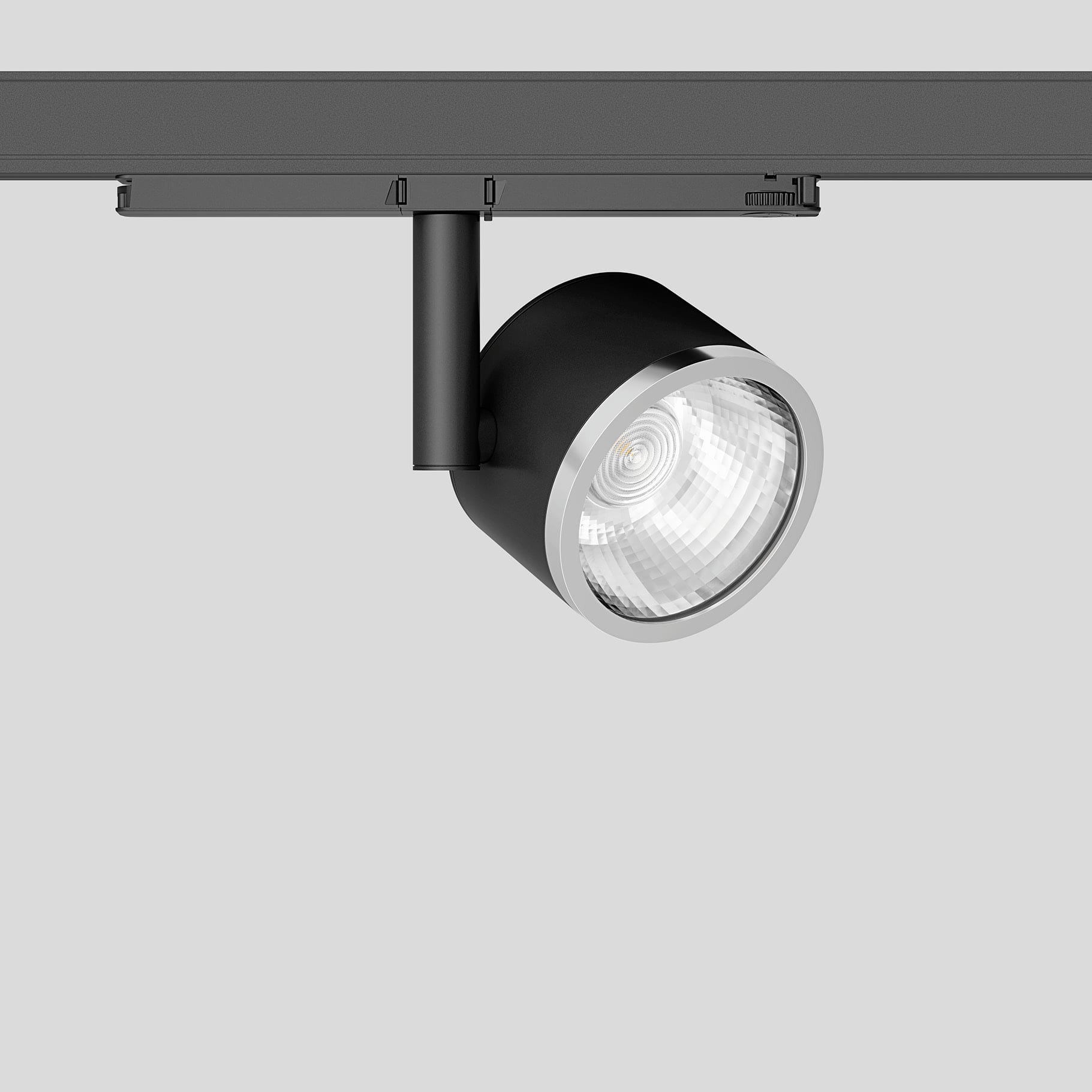 Bega - Projecteur sur rail conducteur, pour l'intérieur, Noir satiné · 3000 K