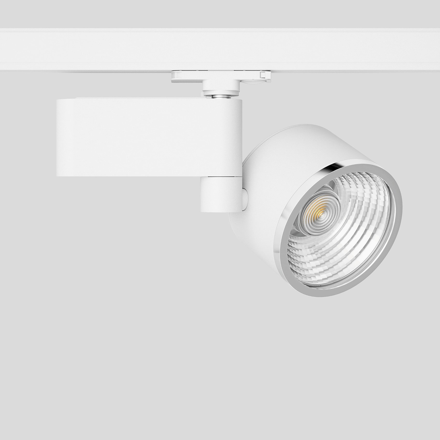 Bega - Projecteur sur rail conducteur, pour l?intérieur, Blanc satiné · 3000 K