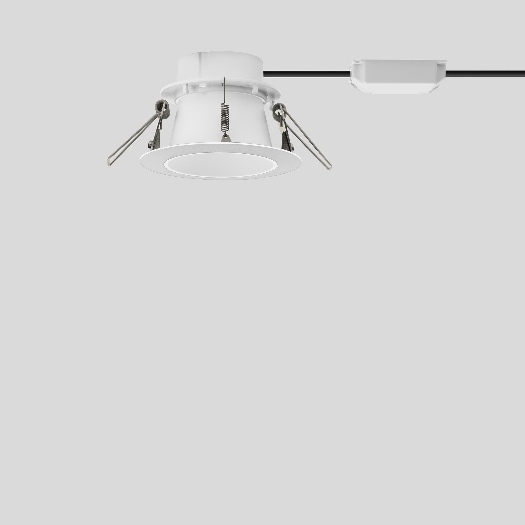 Bega - Plafonnier encastré, pour l'intérieur, Blanc satiné · 3000 K