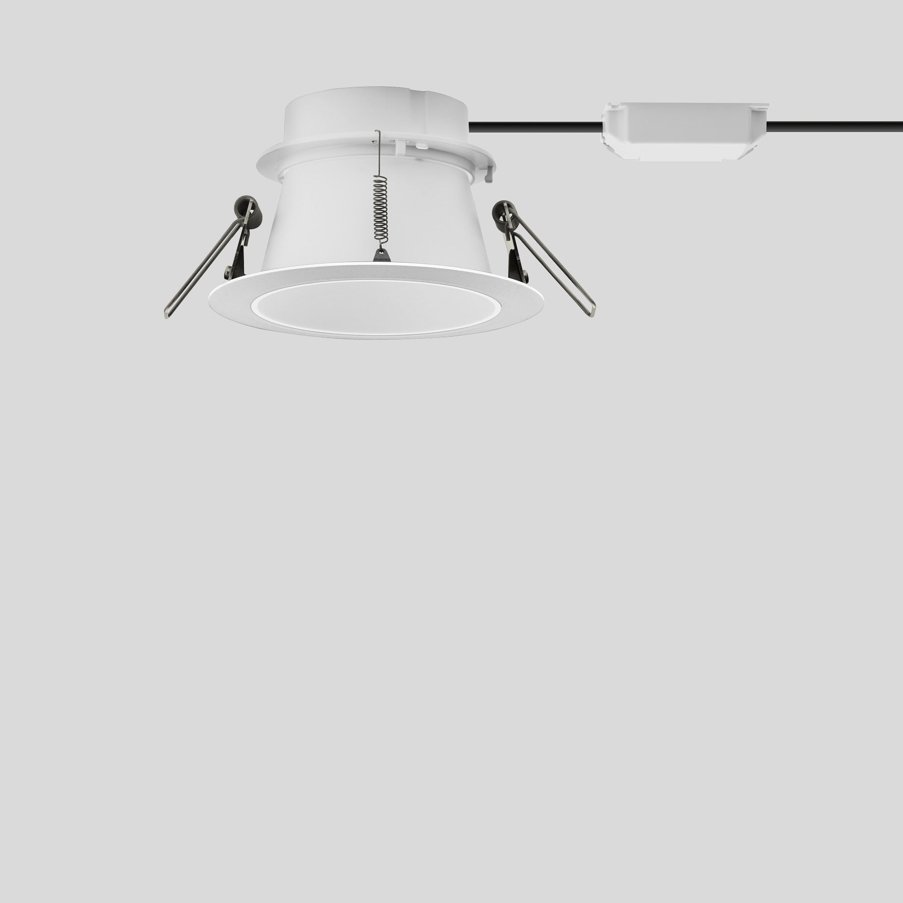 Bega - Plafonnier encastré, pour l'intérieur, Blanc satiné · 3000 K
