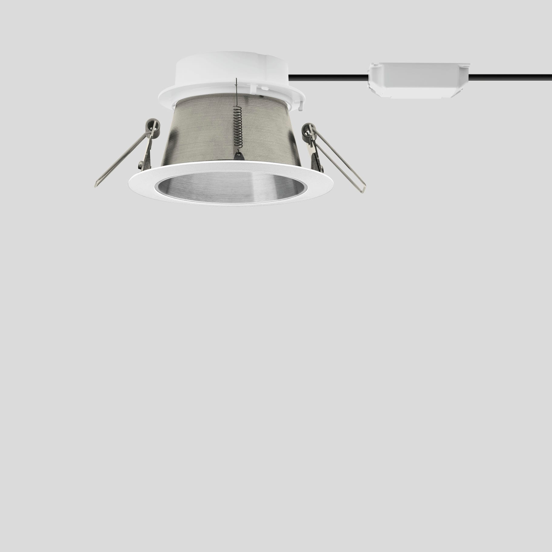 Bega - Plafonnier encastré, pour l'intérieur, Blanc satiné · 3000 K