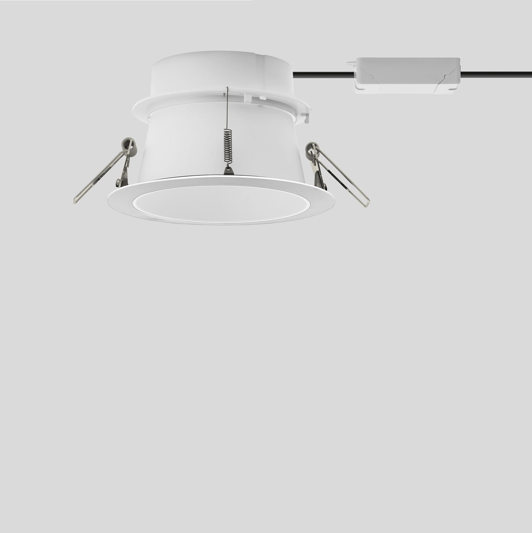 Bega - Plafonnier encastré, pour l'intérieur, Blanc satiné · 3000 K