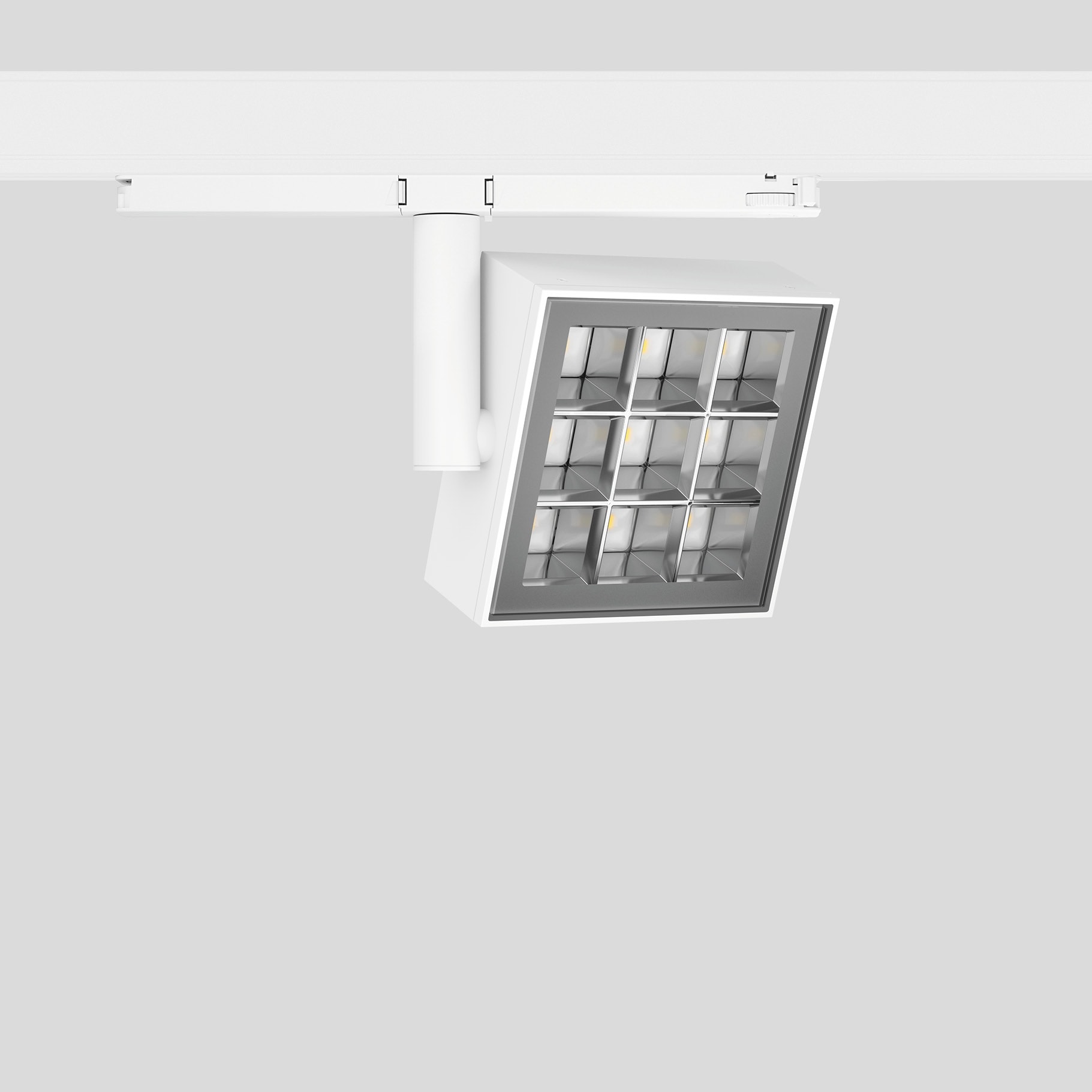 Bega - Projecteur sur rail conducteur, pour l?intérieur, Blanc satiné · 4000 K