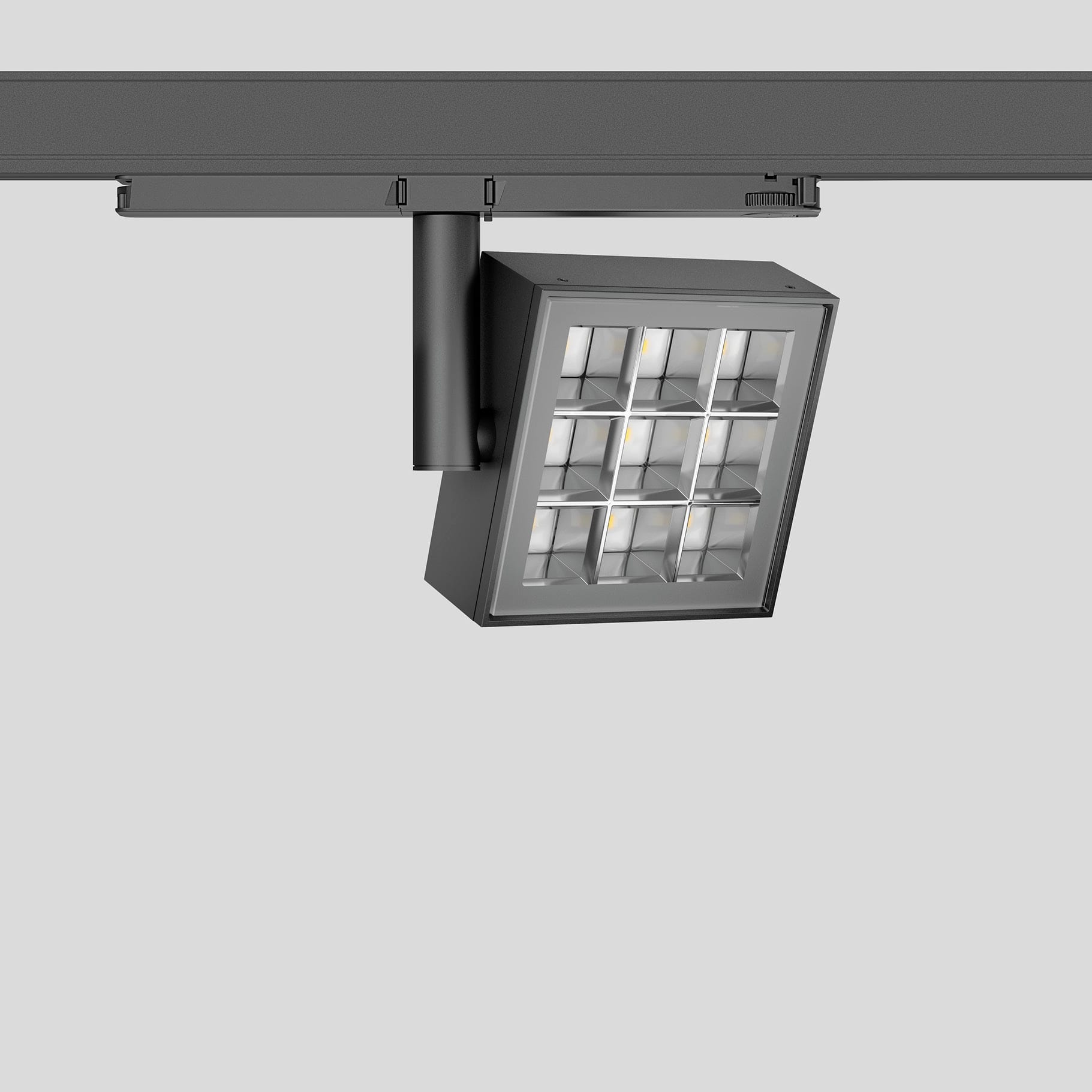 Bega - Projecteur sur rail conducteur, pour l?intérieur, Noir satiné · 4000 K