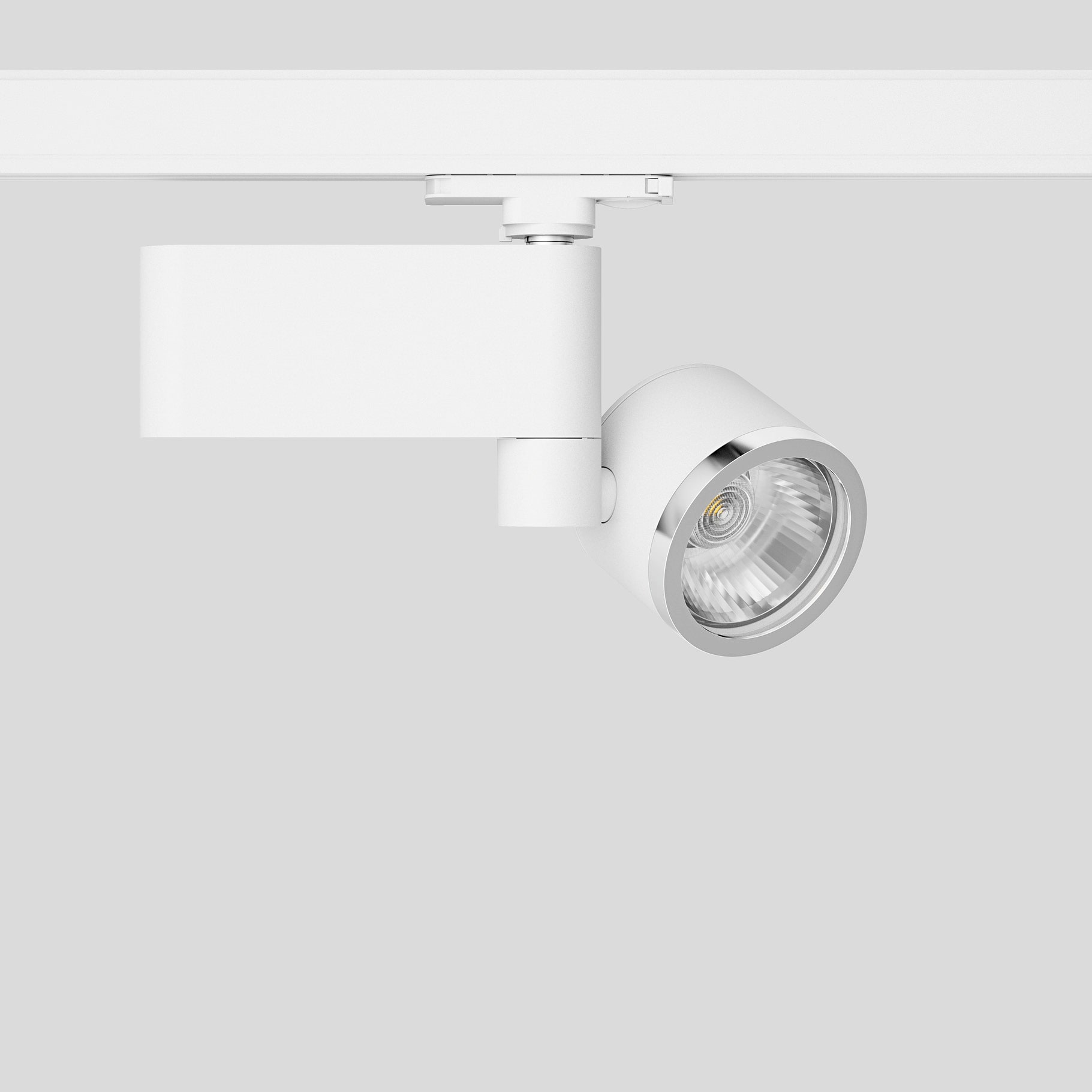 Bega - Projecteur sur rail conducteur, pour l?intérieur, Blanc satiné · 3000 K