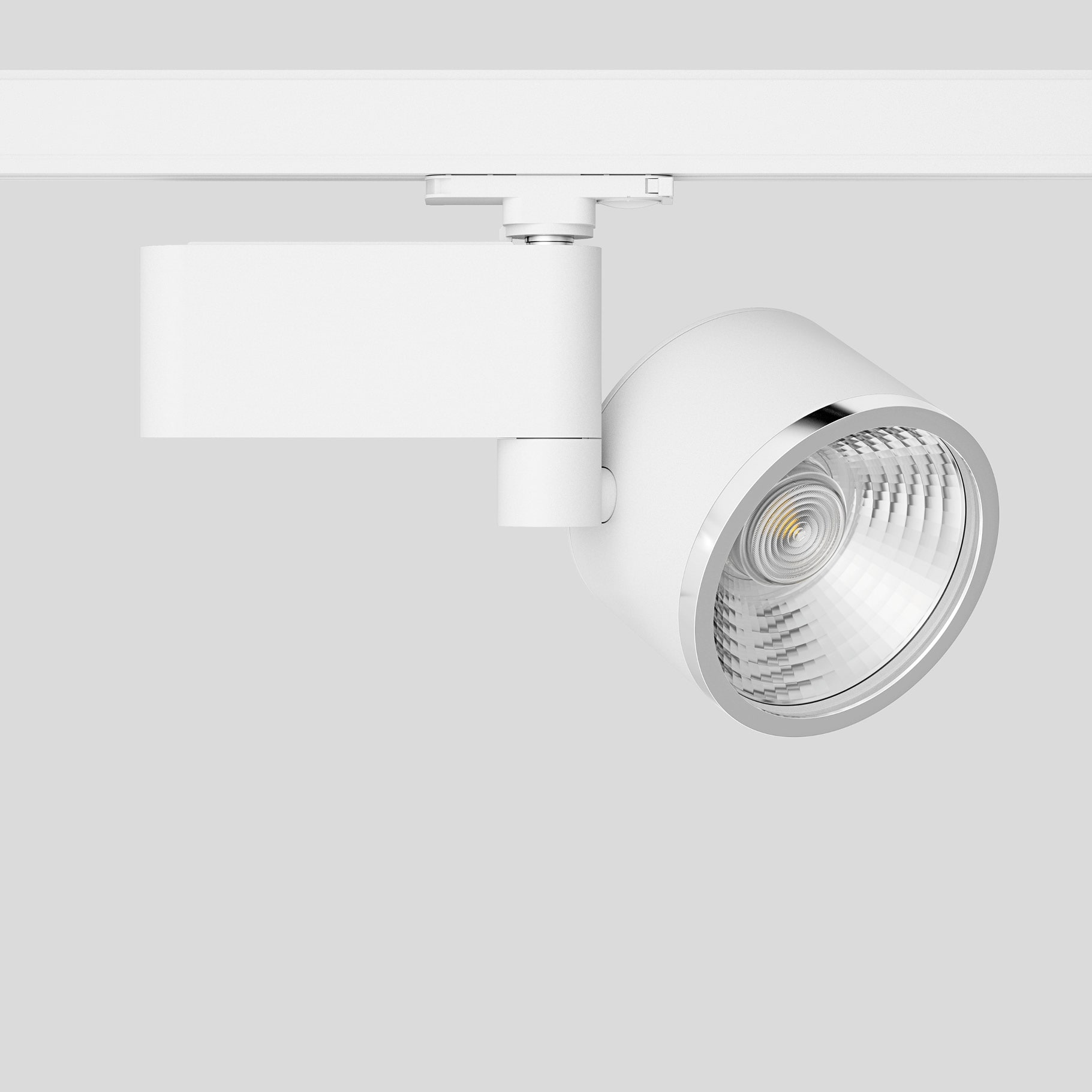 Bega - Projecteur sur rail conducteur, pour l?intérieur, Blanc satiné