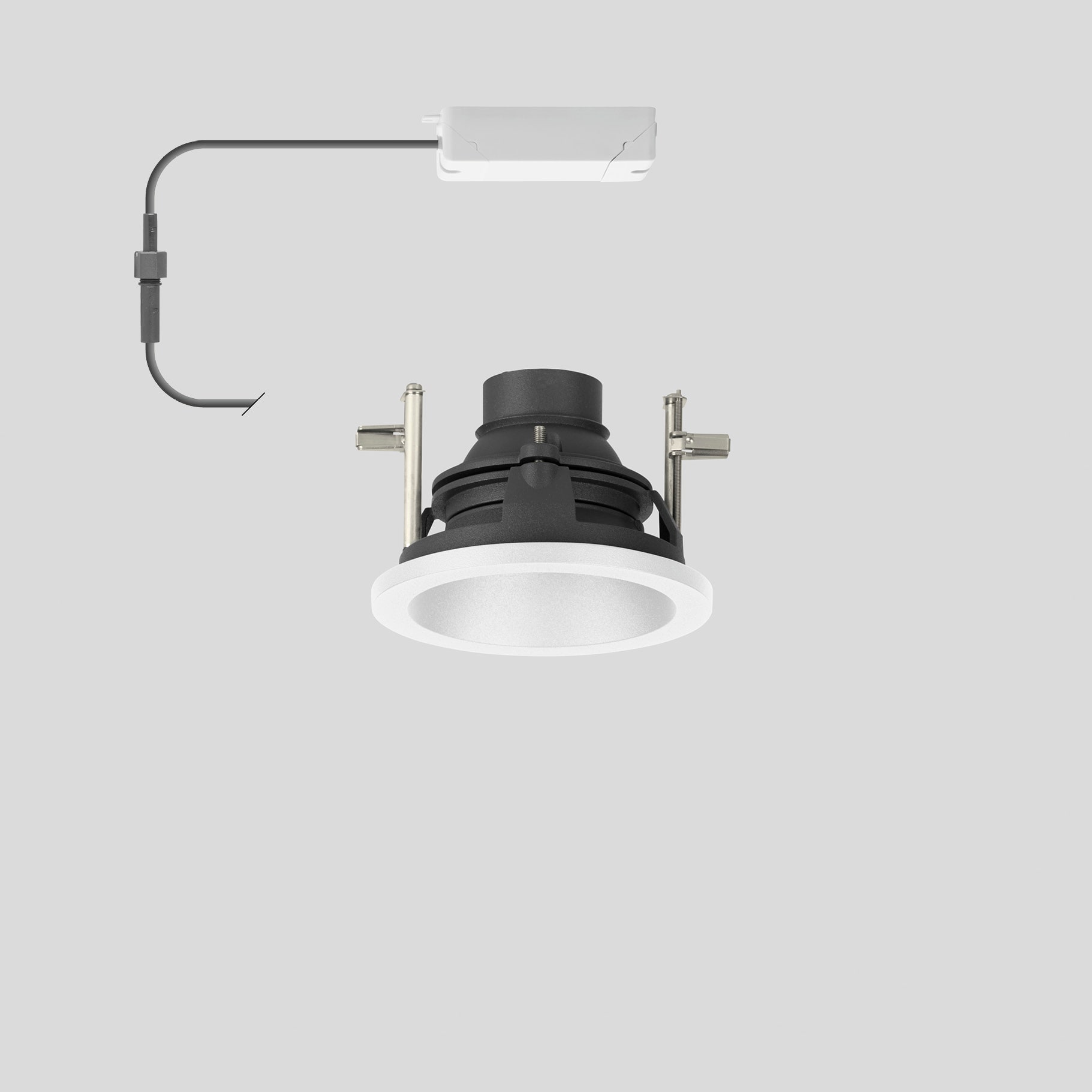 Bega - Plafonnier-spot encastré, pour l'intérieur, Blanc · 3000 K