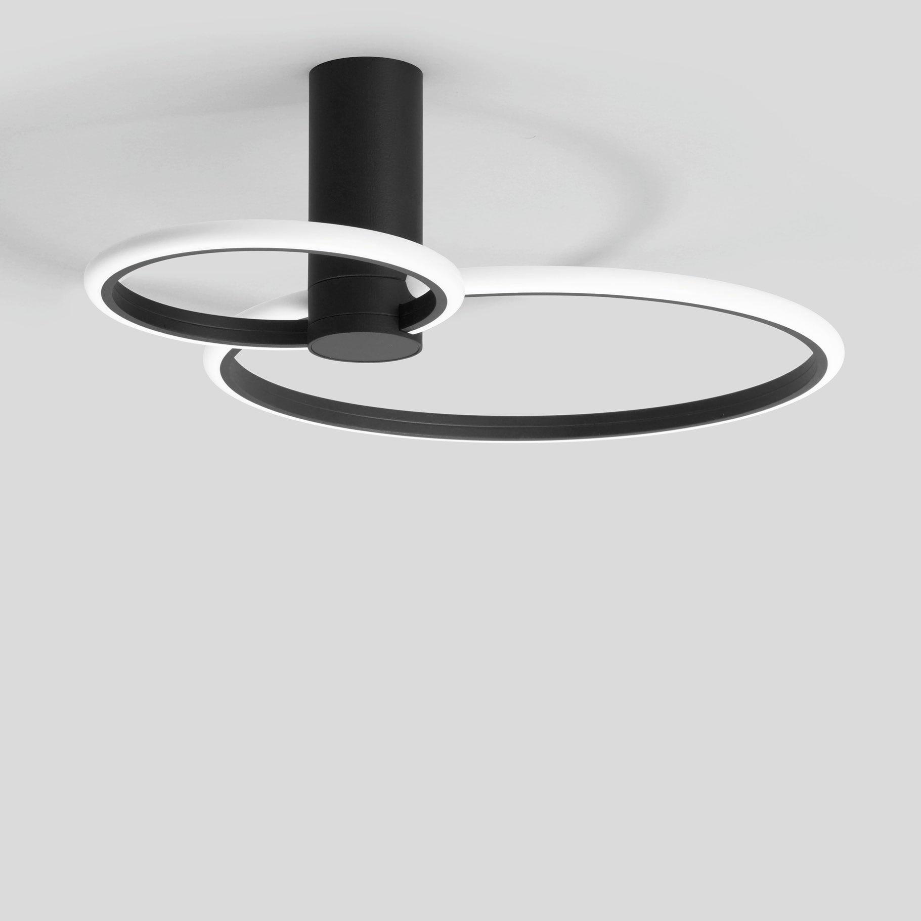 Bega - Plafonnier, pour l'intérieur, noir satiné · 3000 K