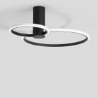 Bega - Plafonnier, pour l'intérieur, noir satiné · 3000 K