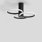 Bega - Plafonnier, pour l'intérieur, noir satiné · 3000 K