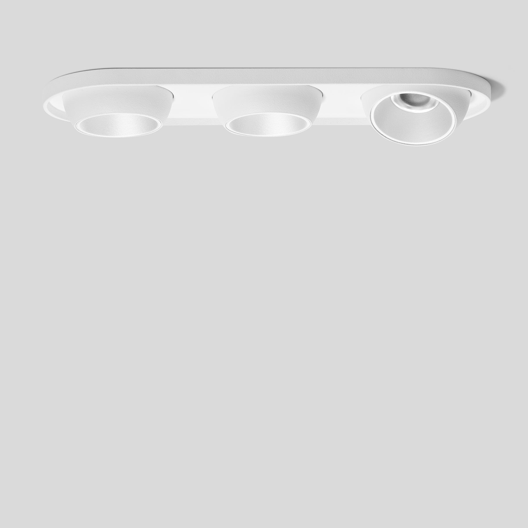 Bega - Plafonnier à encastrer, pour l'intérieur, Blanc satiné · 3000 K