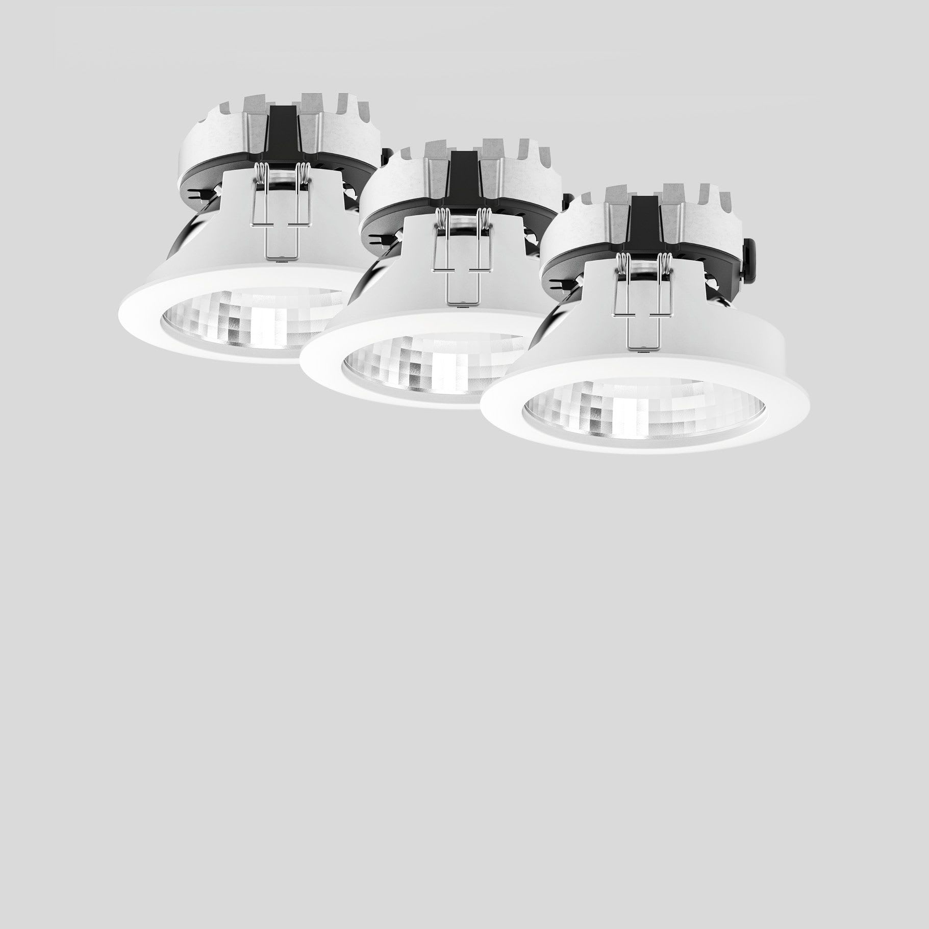 Bega - Plafonniers encastrés-spots, Blanc satiné · 2700 K