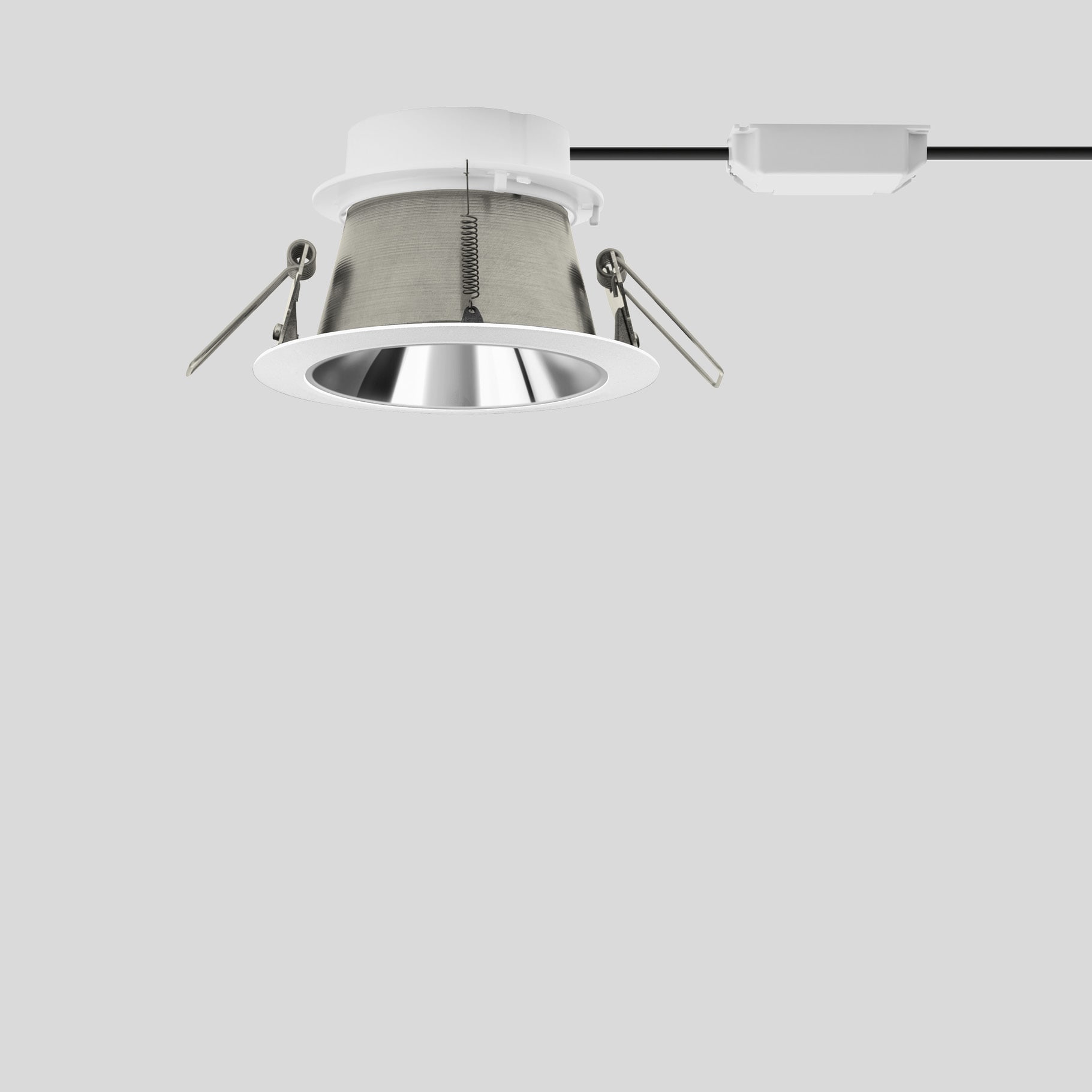 Bega - Plafonnier encastré, pour l'intérieur, Blanc satiné · 3000 K