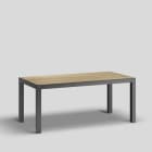 Bega - Mobilier Urbain, Table rectangulaire, Graphite · Polar Oak