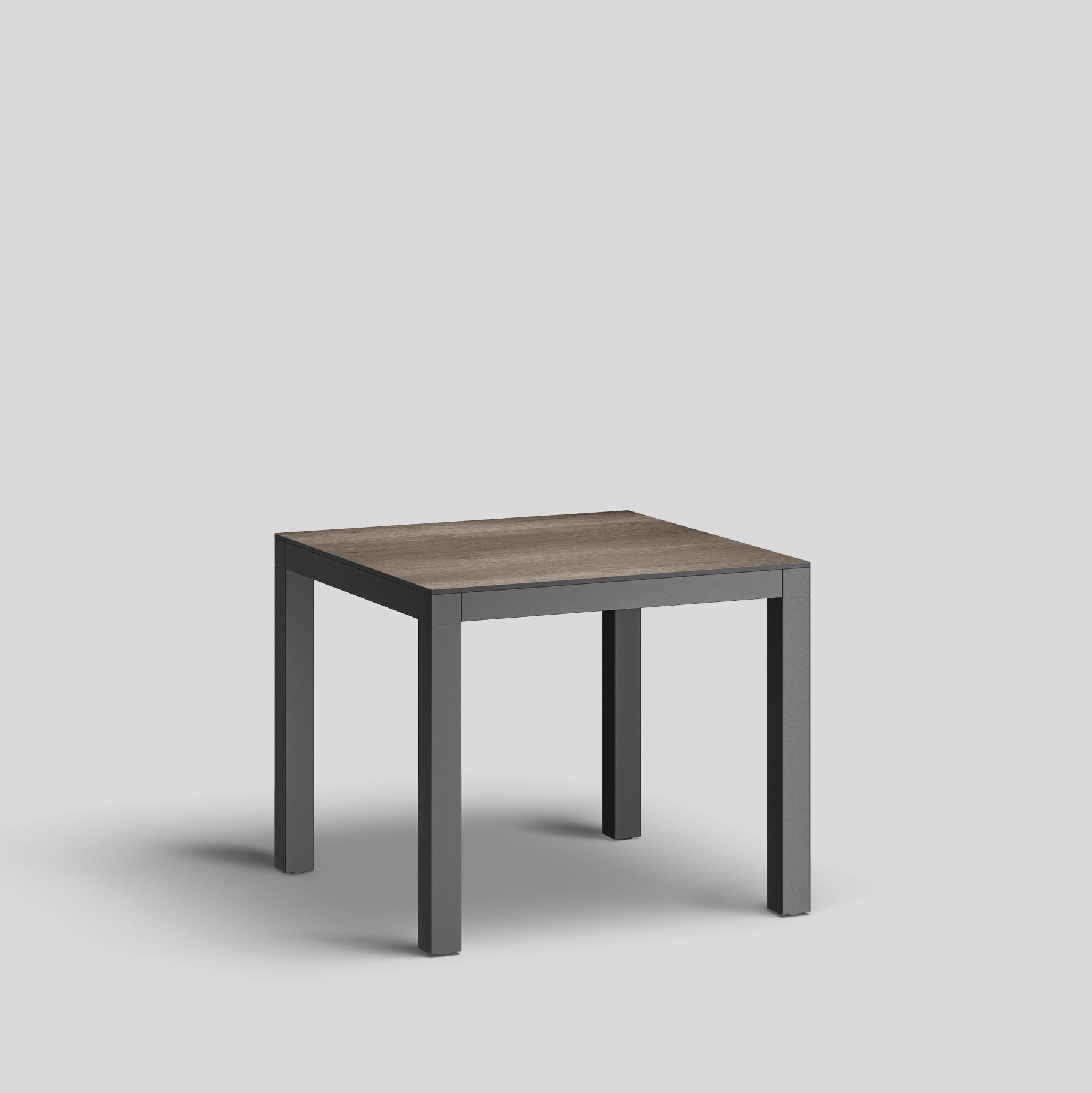 Bega - Mobilier Urbain, Table carrée, Graphite · Marshland Oak