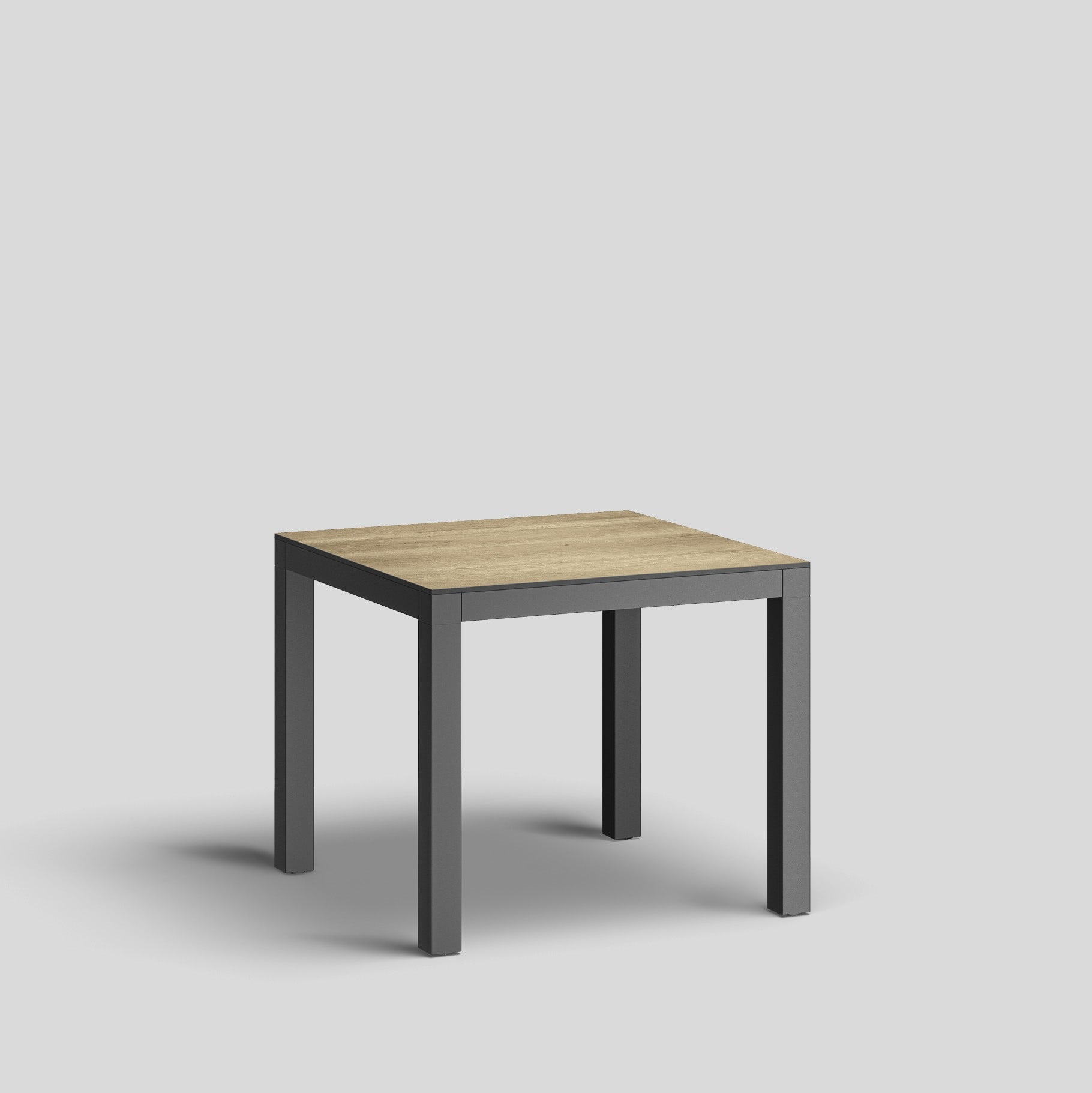 Bega - Mobilier Urbain, Table carrée, Graphite · Polar Oak