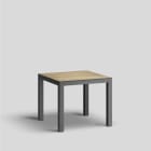 Bega - Mobilier Urbain, Table carrée, Graphite · Polar Oak
