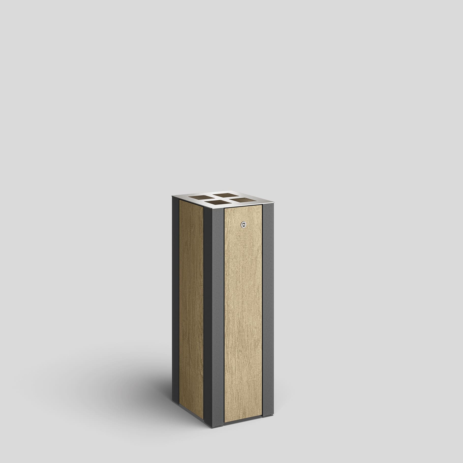 Bega - Mobilier Urbain, Cendrier sur pied, Graphite · Polar Oak