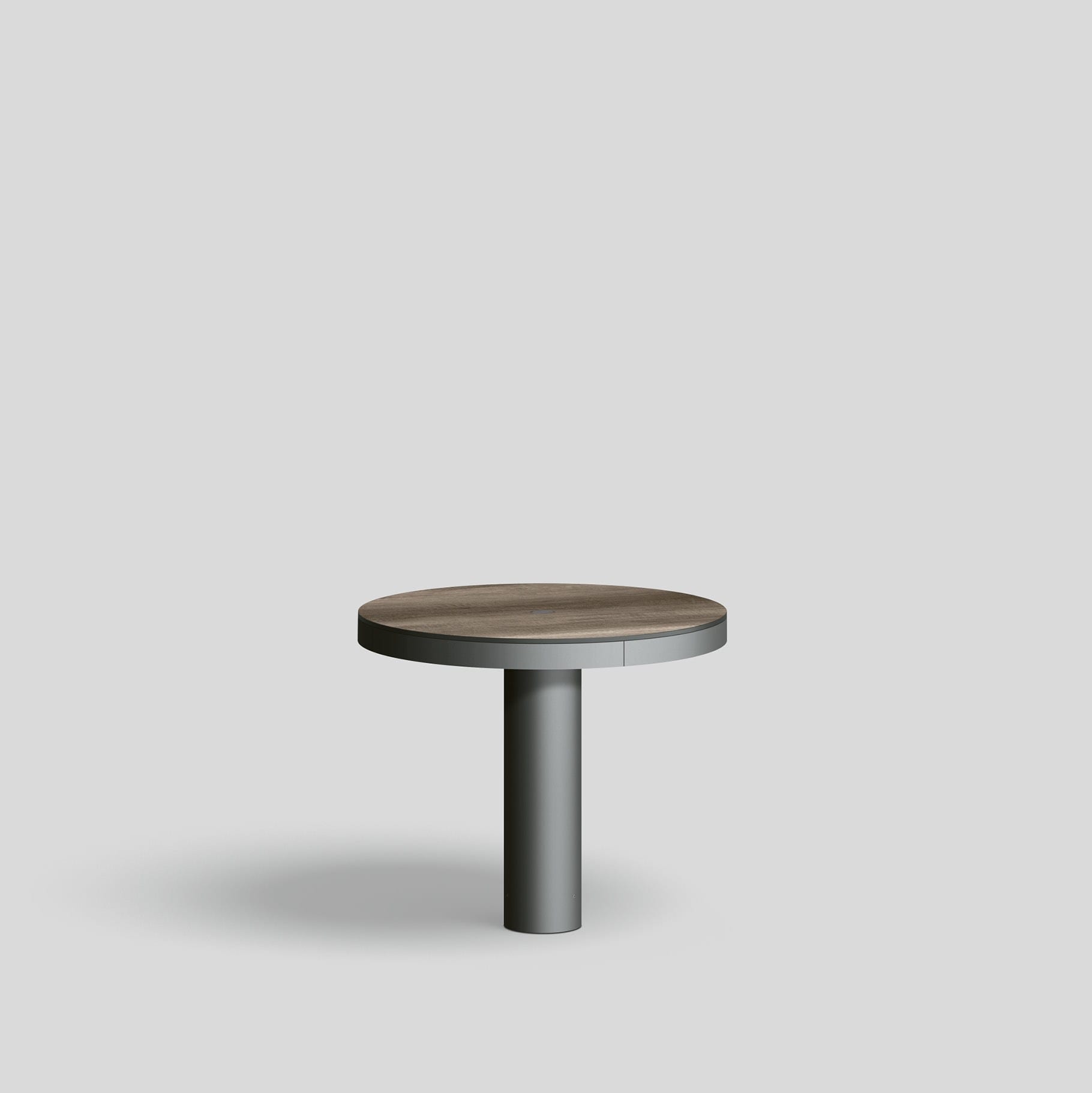 Bega - Mobilier Urbain Table ronde, Graphite · Marshland Oak
