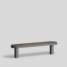 Bega - Mobilier Urbain Banc arrondi, Graphite · Marshland Oak