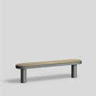 Bega - Mobilier Urbain Banc arrondi, Graphite · Polar Oak