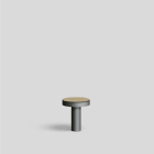 Bega - Mobilier Urbain Tabouret rond, Graphite · Polar Oak