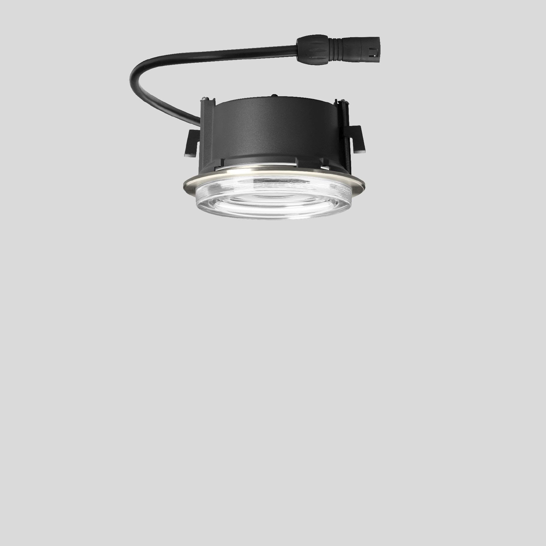 Bega - Plafonnier encastré, Acier inoxydable · 4000 K