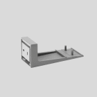 Bega - Potence murale, pour projecteur de façades, Argent