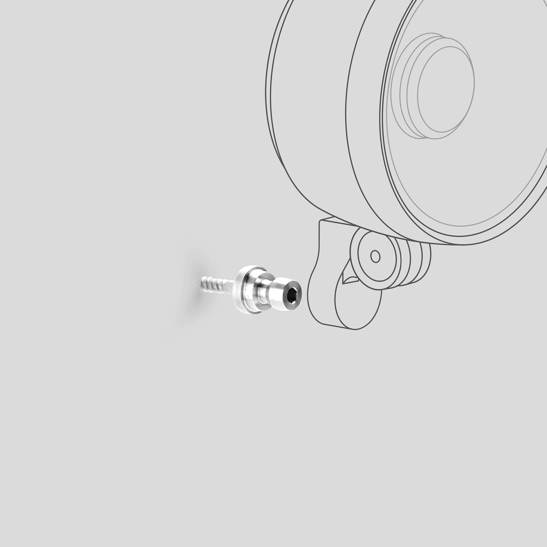 Bega - Élément de fixation général, avec adaptateur de connexion