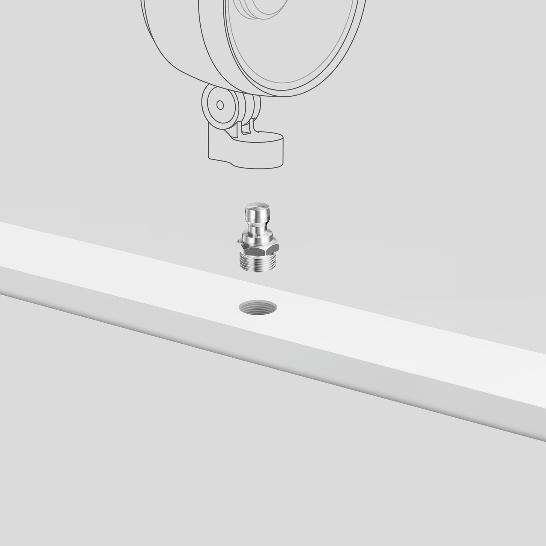 Bega - Élément de fixation G½, avec adaptateur de connexion