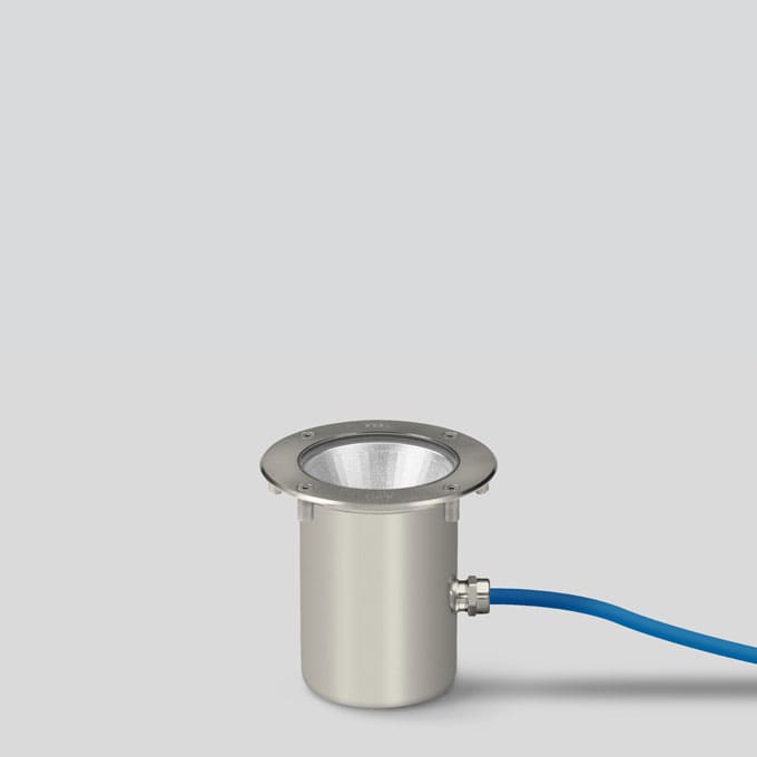 Bega - Luminaire encastré dans le sol, Acier inoxydable mat · 3000 K