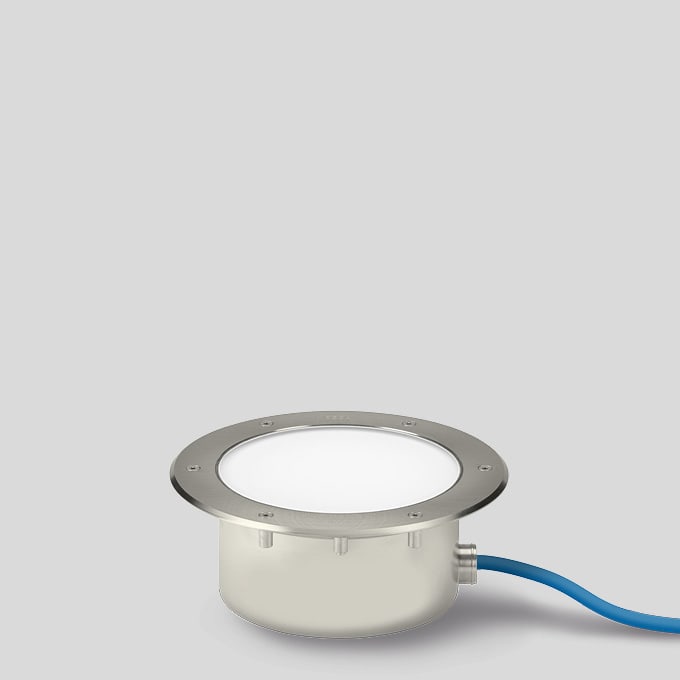 Bega - Luminaire encastré dans le sol, pour intérieur et extérieur, Acier inoxydable ·