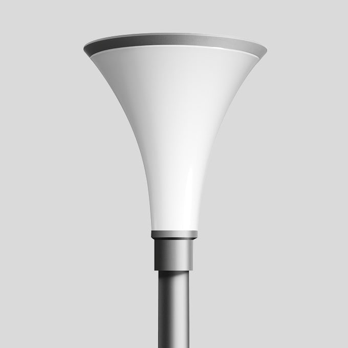 Bega - Luminaire tête de mât, Argent · 4000 K
