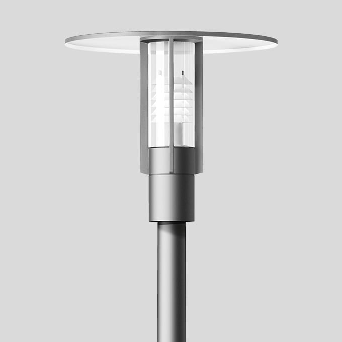 Bega - Luminaire tête de mât, Argent · 3000 K