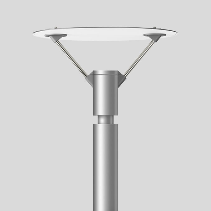 Bega - Luminaire tête de mât, Argent · 4000 K