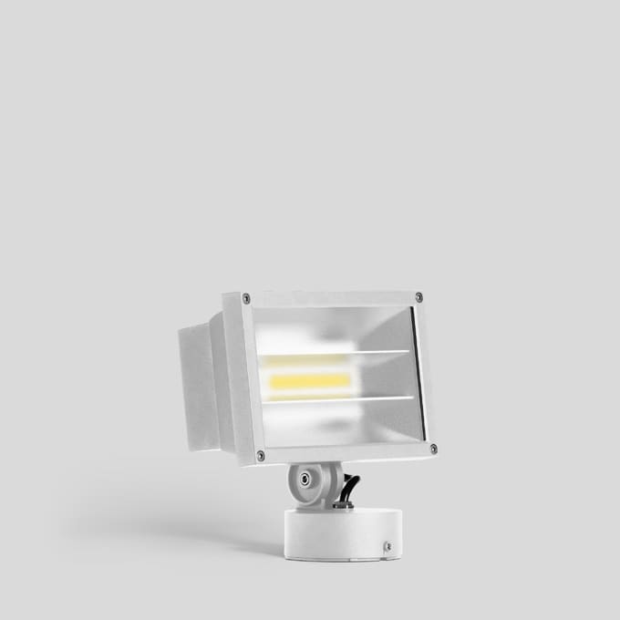 Bega - Projecteur de façades, pour intérieur et extérieur, Blanc · 4000 K