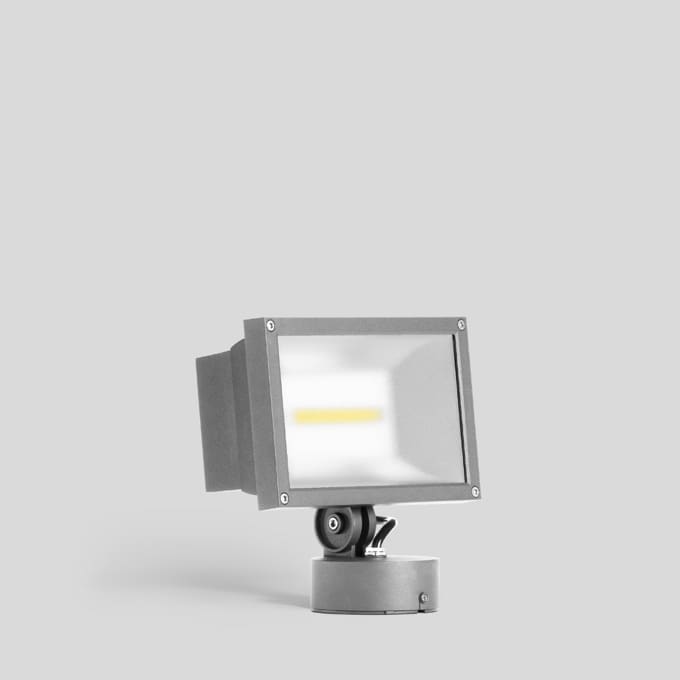 Bega - Projecteur de façades, pour intérieur et extérieur, Argent · 3000 K